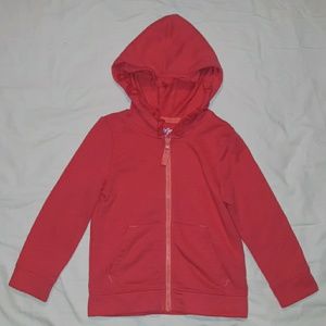 Girls 2T coral zipper hooded jacket